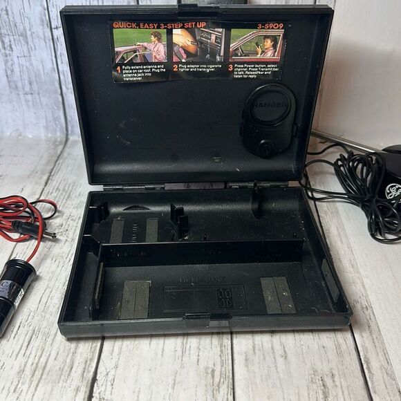 GE General Electric CB Citizen Band Transceiver Radio Model 3-5909B Case Antenna - Picture 9 of 9